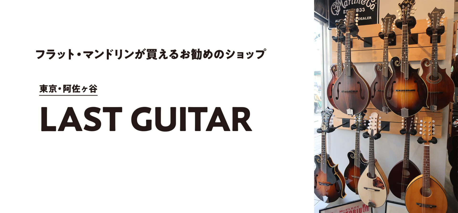 フラット・マンドリンが買えるお勧めのショップ【LAST GUITAR】