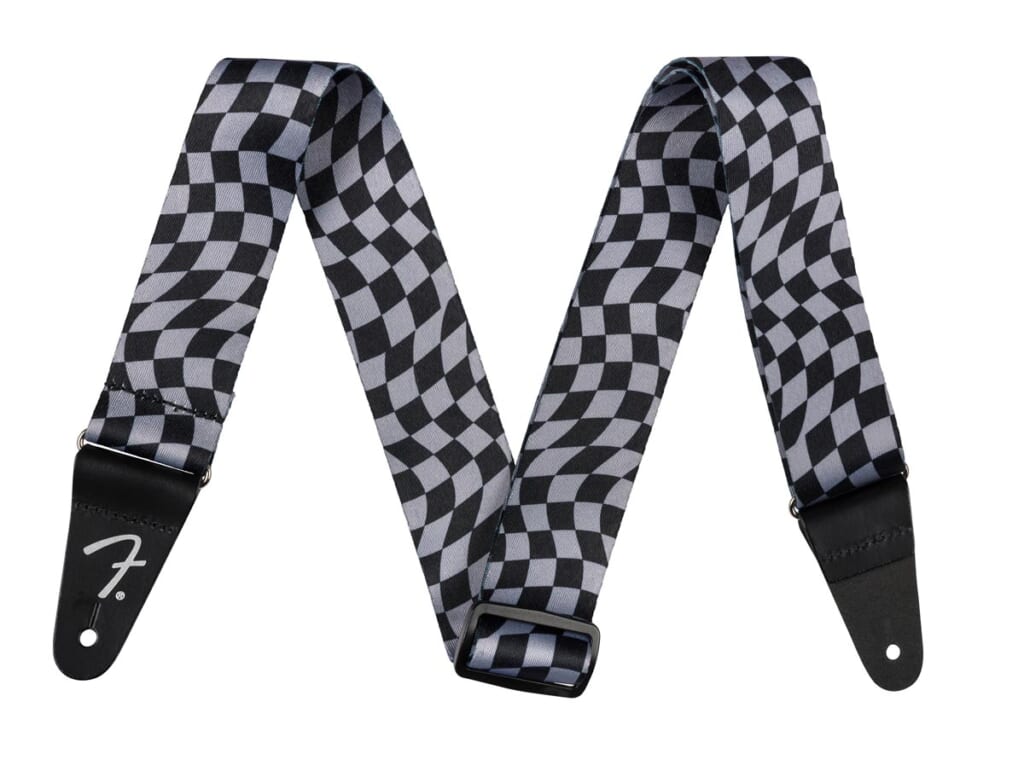 Wavy Checkerboard Polyester Strap/Gray