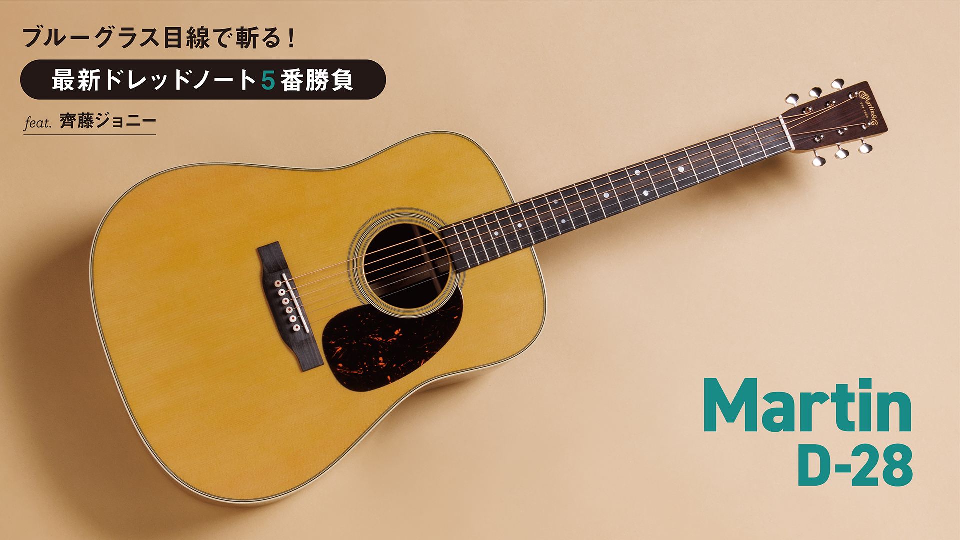 MARTIN／D-28｜最新ドレッドノート5番勝負 feat.齊藤ジョニー